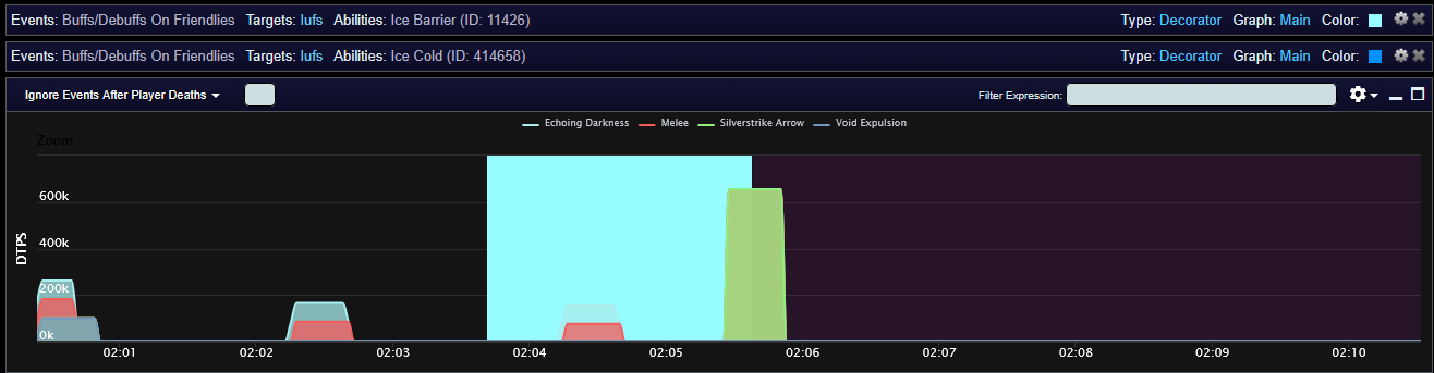 02:03 Ice Barrier → 02:05 Silverstrike Arrow